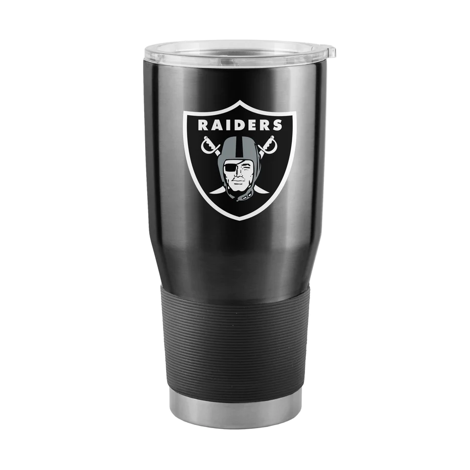 Las Vegas Raiders Travel Tumbler 30oz Ultra Stainless Steel - Logo Brands