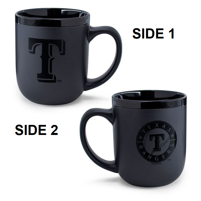 Texas Rangers Coffee Mug 17oz Matte Black - WinCraft