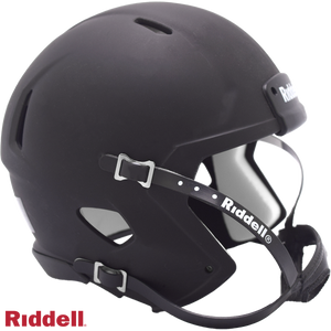 Helmet Riddell Blank Replica Mini Speed Style Matte Black with Black Parts - Riddell