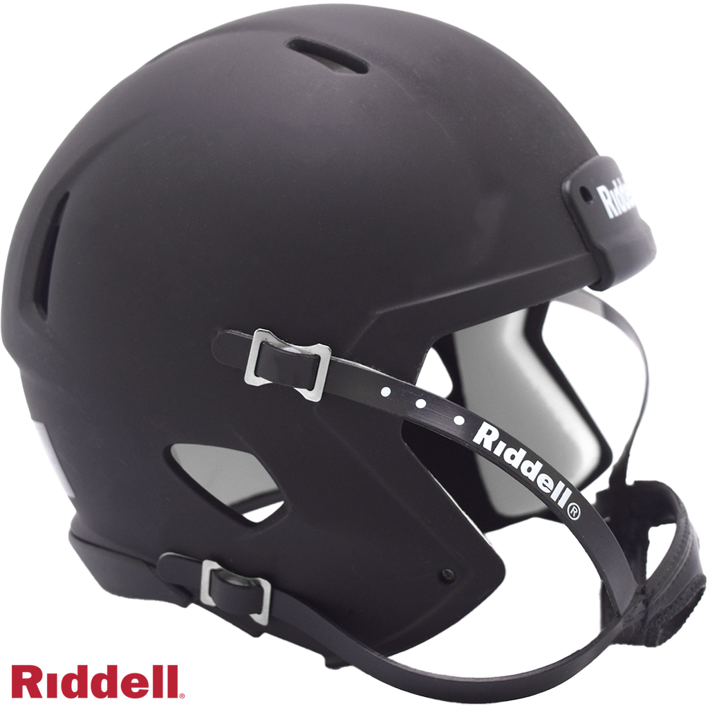 Helmet Riddell Blank Replica Mini Speed Style Matte Black with Black Parts - Riddell