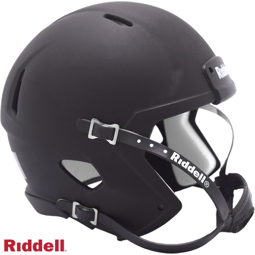 Helmet Riddell Blank Replica Mini Speed Style Matte Black with Black Parts - Riddell