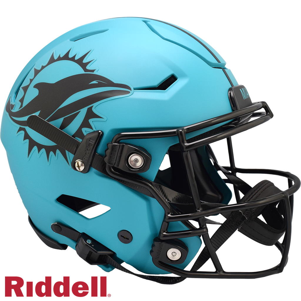 Miami Dolphins Helmet Riddell Authentic Full Size SpeedFlex Style Rave Alternate - Riddell