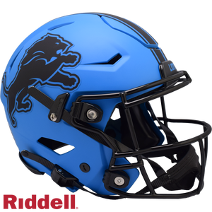 Detroit Lions Helmet Riddell Authentic Full Size SpeedFlex Style Rave Alternate - Riddell
