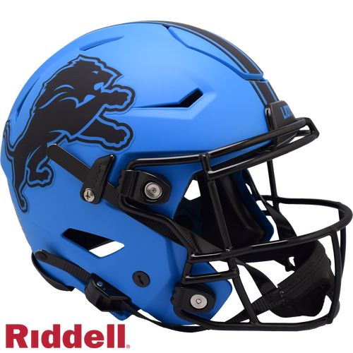 Detroit Lions Helmet Riddell Authentic Full Size SpeedFlex Style Rave Alternate - Riddell