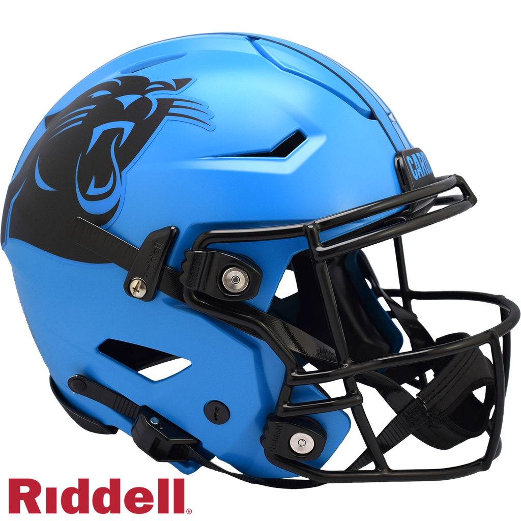 Carolina Panthers Helmet Riddell Authentic Full Size SpeedFlex Style Rave Alternate - Riddell