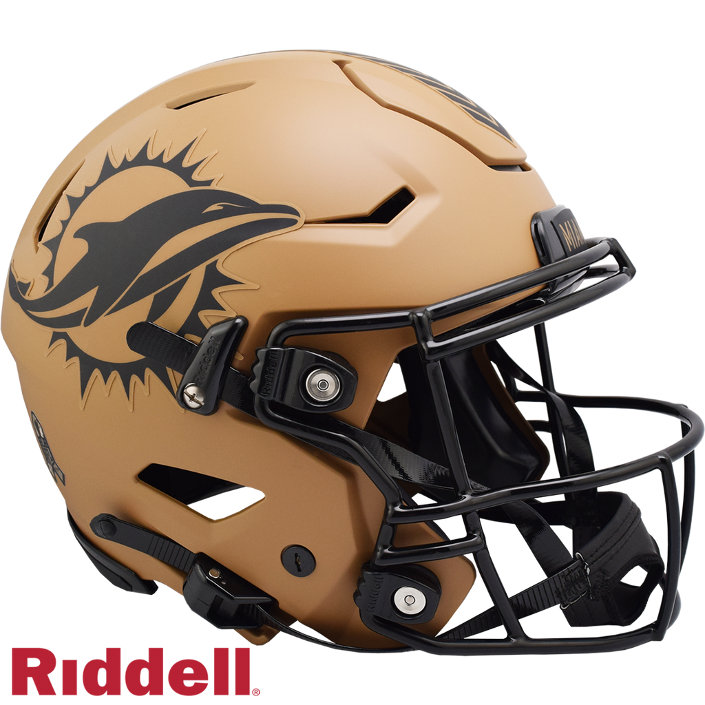 Miami Dolphins Helmet Riddell Authentic Full Size SpeedFlex Style Salute To Service 2023 - Riddell