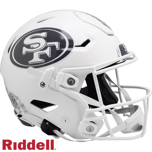 San Francisco 49ers Helmet Riddell Authentic Full Size SpeedFlex Style Salute To Service 2024 - Riddell