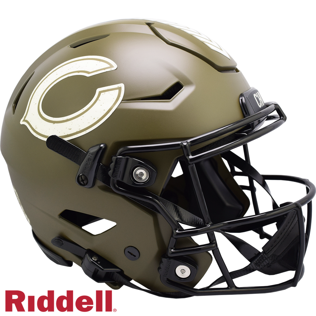 Chicago Bears Helmet Riddell Authentic Full Size SpeedFlex Style Salute To Service - Riddell