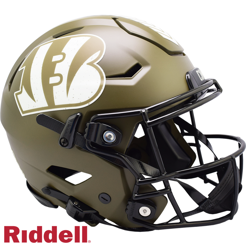 Cincinnati Bengals Helmet Riddell Authentic Full Size SpeedFlex Style Salute To Service - Riddell