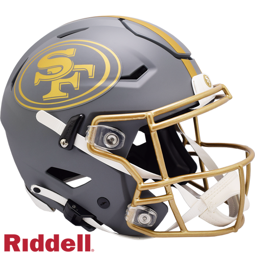 San Francisco 49ers Helmet Riddell Authentic Full Size SpeedFlex Style Slate Alternate - Riddell