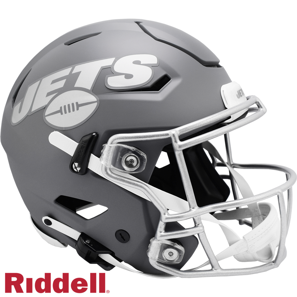 New York Jets Helmet Riddell Authentic Full Size SpeedFlex Style Slate Alternate - Riddell