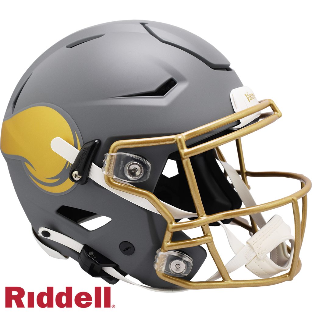 Minnesota Vikings Helmet Riddell Authentic Full Size SpeedFlex Style Slate Alternate - Riddell