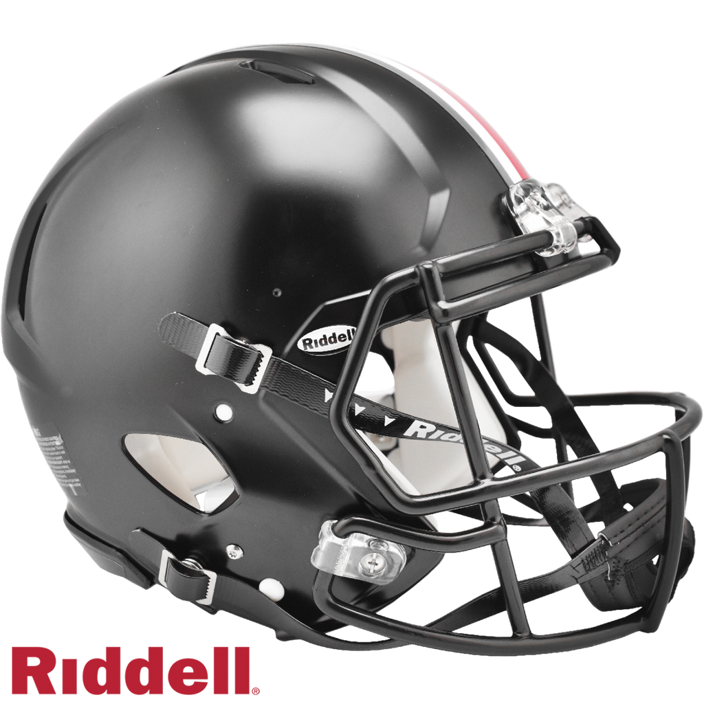 Ohio State Buckeyes Helmet Riddell Authentic Full Size Speed Style Black Alternate - Riddell