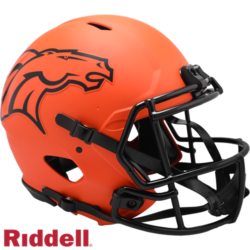 Denver Broncos Helmet Riddell Authentic Full Size Speed Style Rave Alternate - Riddell