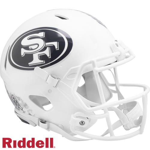 San Francisco 49ers Helmet Riddell Authentic Full Size Speed Style Salute To Service 2024 - Riddell