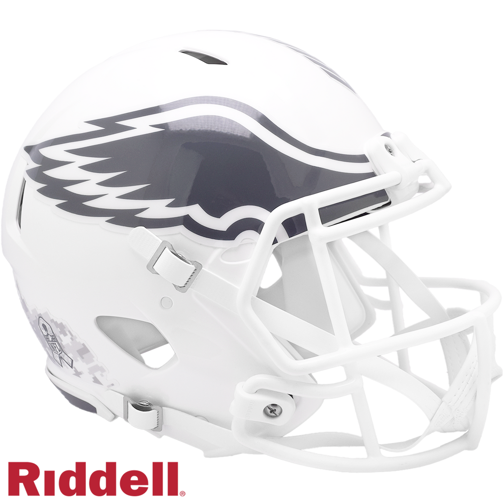 Philadelphia Eagles Helmet Riddell Authentic Full Size Speed Style Salute To Service 2024 - Riddell