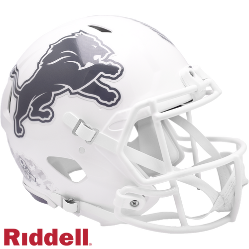 Detroit Lions Helmet Riddell Authentic Full Size Speed Style Salute To Service 2024 - Riddell