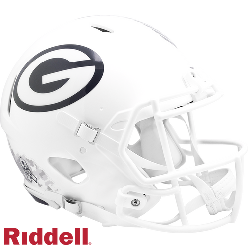 Green Bay Packers Helmet Riddell Authentic Full Size Speed Style Salute To Service 2024 - Riddell