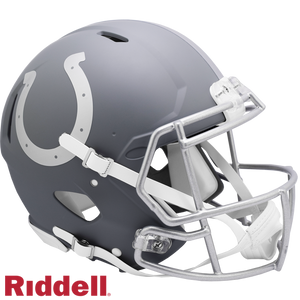 Indianapolis Colts Helmet Riddell Authentic Full Size Speed Style Slate Alternate - Riddell