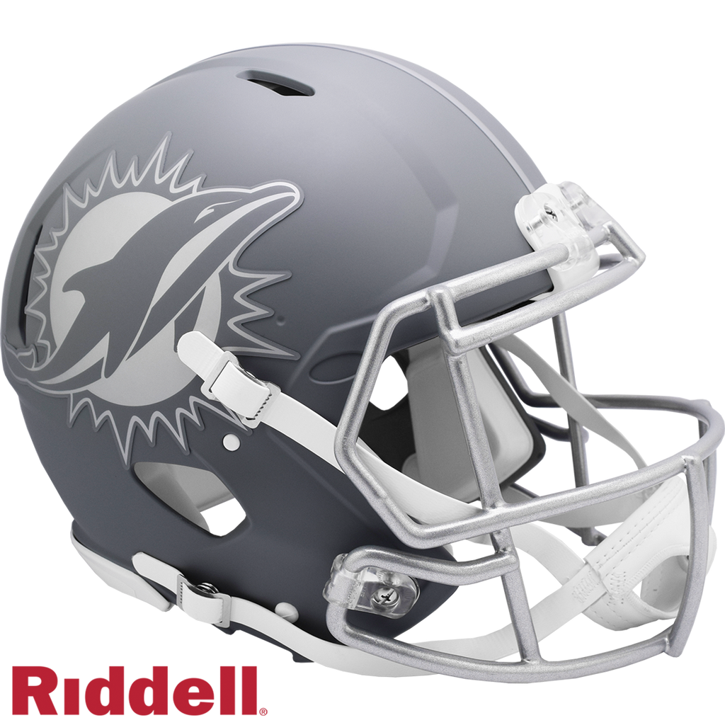 Miami Dolphins Helmet Riddell Authentic Full Size Speed Style Slate Alternate - Riddell