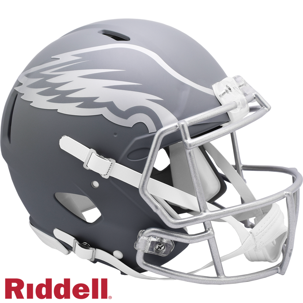Philadelphia Eagles Helmet Riddell Authentic Full Size Speed Style Slate Alternate - Riddell