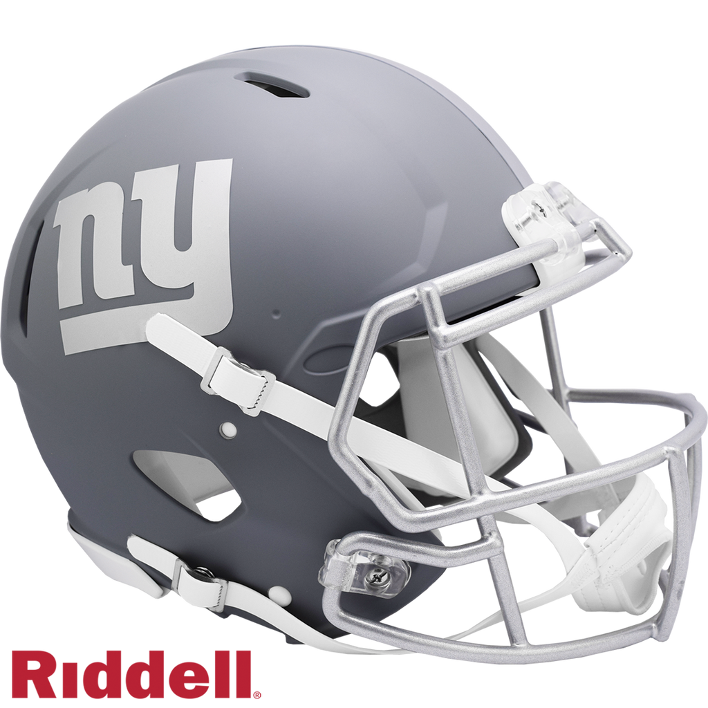 New York Giants Helmet Riddell Authentic Full Size Speed Style Slate Alternate - Riddell