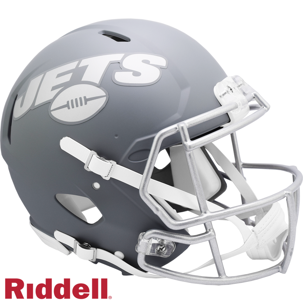 New York Jets Helmet Riddell Authentic Full Size Speed Style Slate Alternate - Riddell