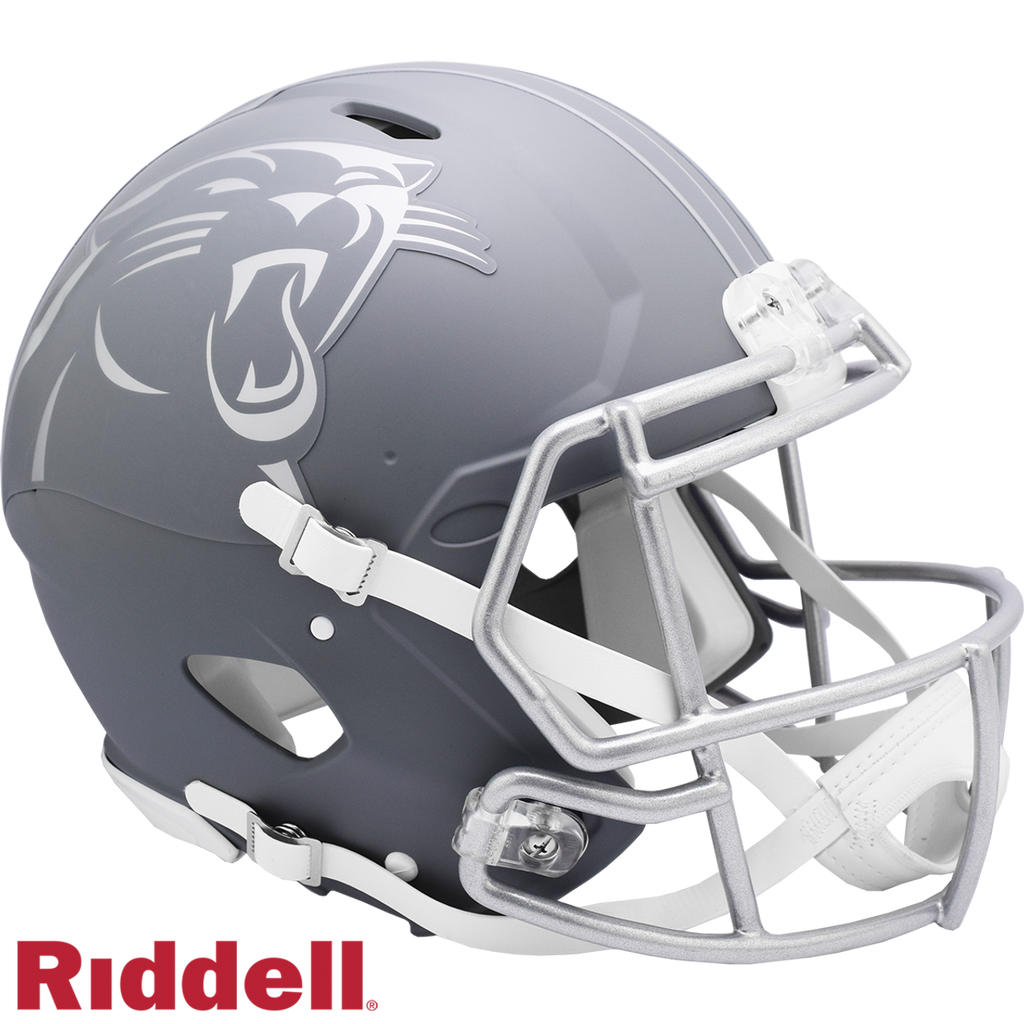 Carolina Panthers Helmet Riddell Authentic Full Size Speed Style Slate Alternate - Riddell
