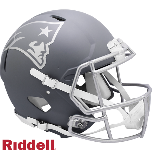 New England Patriots Helmet Riddell Authentic Full Size Speed Style Slate Alternate - Riddell
