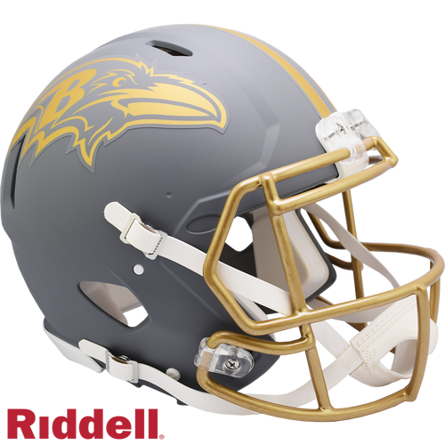 Baltimore Ravens Helmet Riddell Authentic Full Size Speed Style Slate Alternate - Riddell