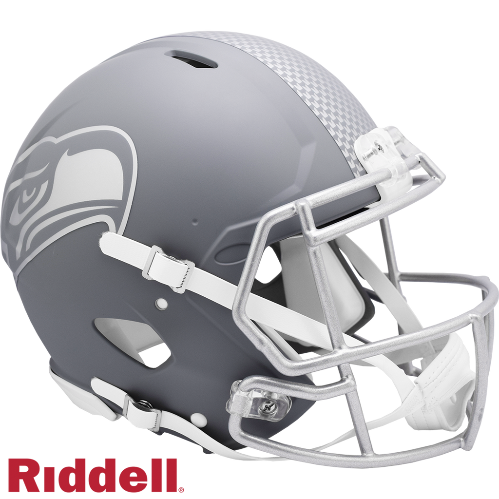 Seattle Seahawks Helmet Riddell Authentic Full Size Speed Style Slate Alternate - Riddell