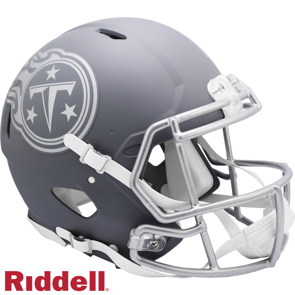 Tennessee Titans Helmet Riddell Authentic Full Size Speed Style Slate Alternate - Riddell