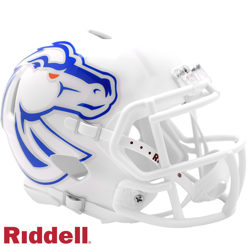 Boise State Broncos Helmet Riddell Replica Mini Speed Style White 2024 - Riddell