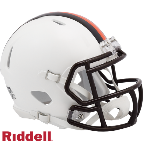 Cleveland Browns Helmet Riddell Replica Mini Speed Style On-Field Alternate 2023 White Out - Riddell