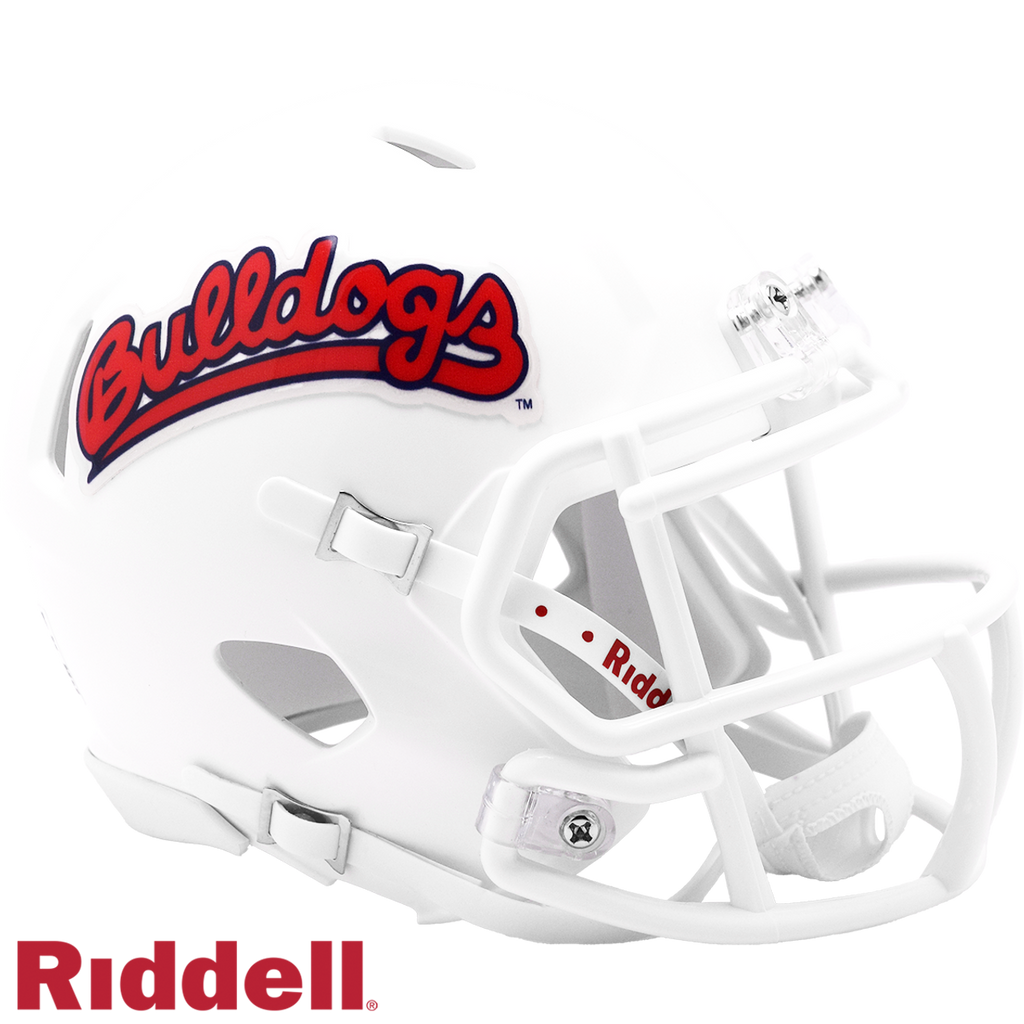 Fresno State Bulldogs Helmet Riddell Replica Mini Speed Style Harvest Design White Design - 0