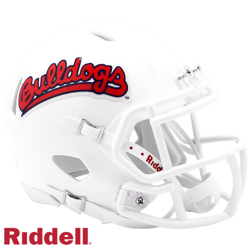 Fresno State Bulldogs Helmet Riddell Replica Mini Speed Style Harvest Design White Design - Riddell