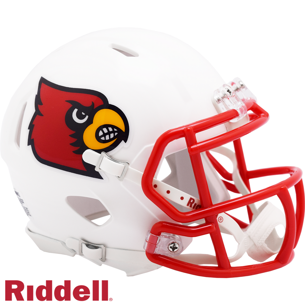 Louisville Cardinals Helmet Riddell Replica Mini Speed Style White - Riddell