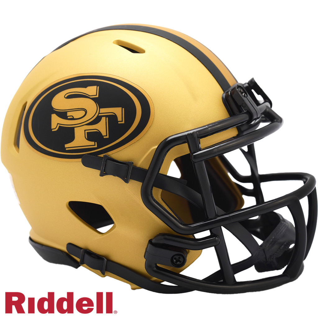 San Francisco 49ers Helmet Riddell Replica Mini Speed Style Rave Alternate - Riddell