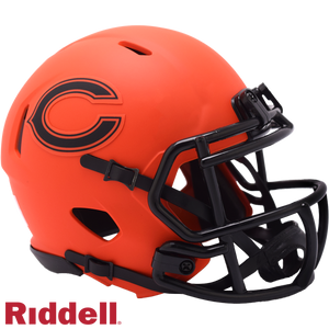 Chicago Bears Helmet Riddell Replica Mini Speed Style Rave Alternate - Riddell