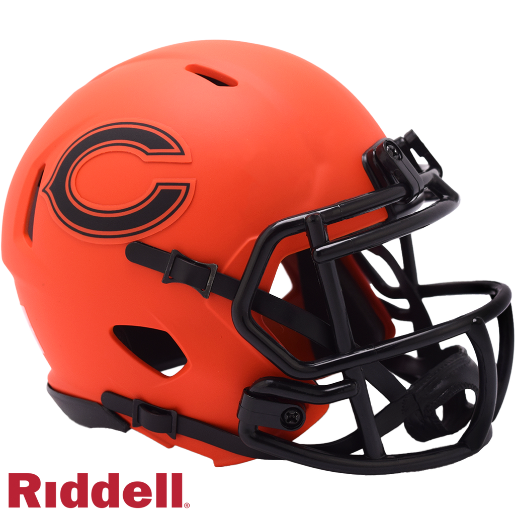 Chicago Bears Helmet Riddell Replica Mini Speed Style Rave Alternate - Riddell