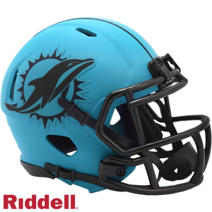 Miami Dolphins Helmet Riddell Replica Mini Speed Style Rave Alternate - Riddell