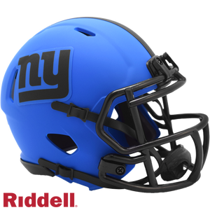 New York Giants Helmet Riddell Replica Mini Speed Style Rave Alternate - Riddell