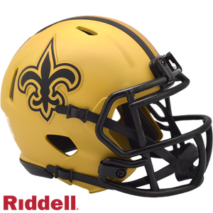 New Orleans Saints Helmet Riddell Replica Mini Speed Style Rave Alternate - Riddell