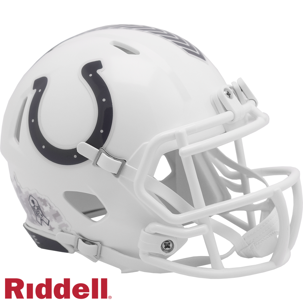 Indianapolis Colts Helmet Riddell Replica Mini Speed Style Salute To Service 2024 - Riddell