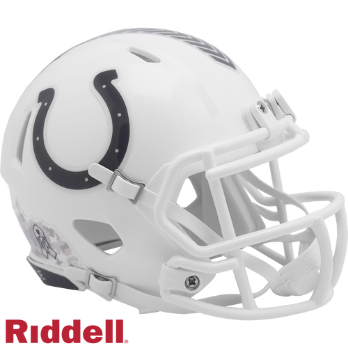 Indianapolis Colts Helmet Riddell Replica Mini Speed Style Salute To Service 2024 - Riddell