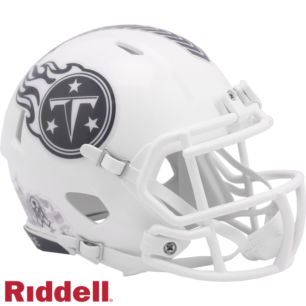 Tennessee Titans Helmet Riddell Replica Mini Speed Style Salute To Service 2024 - Riddell