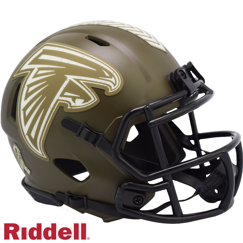 Atlanta Falcons Helmet Riddell Replica Mini Speed Style Salute To Service - Riddell