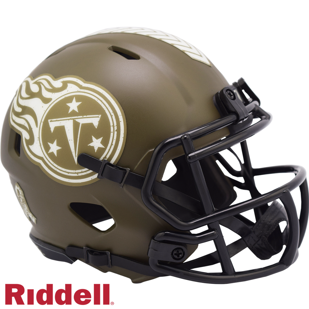 Tennessee Titans Helmet Riddell Replica Mini Speed Style Salute To Service - Riddell