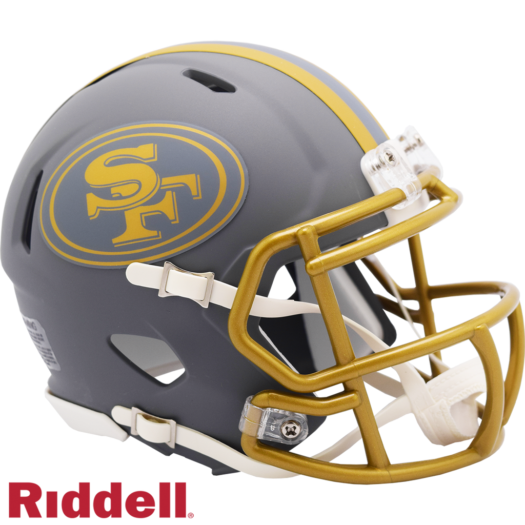 San Francisco 49ers Helmet Riddell Replica Mini Speed Style Slate Alternate - Riddell