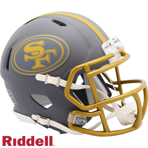 San Francisco 49ers Helmet Riddell Replica Mini Speed Style Slate Alternate - Riddell